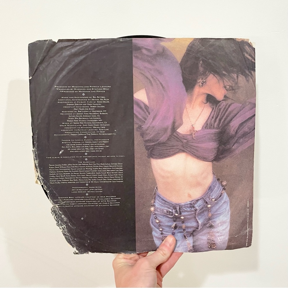 Madonna “LIKE A PRAYER” inner sleeve and Vinyl Record AS IS